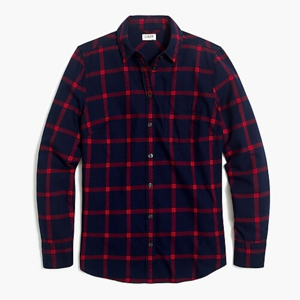 Flannel shirt in boyfriend fit